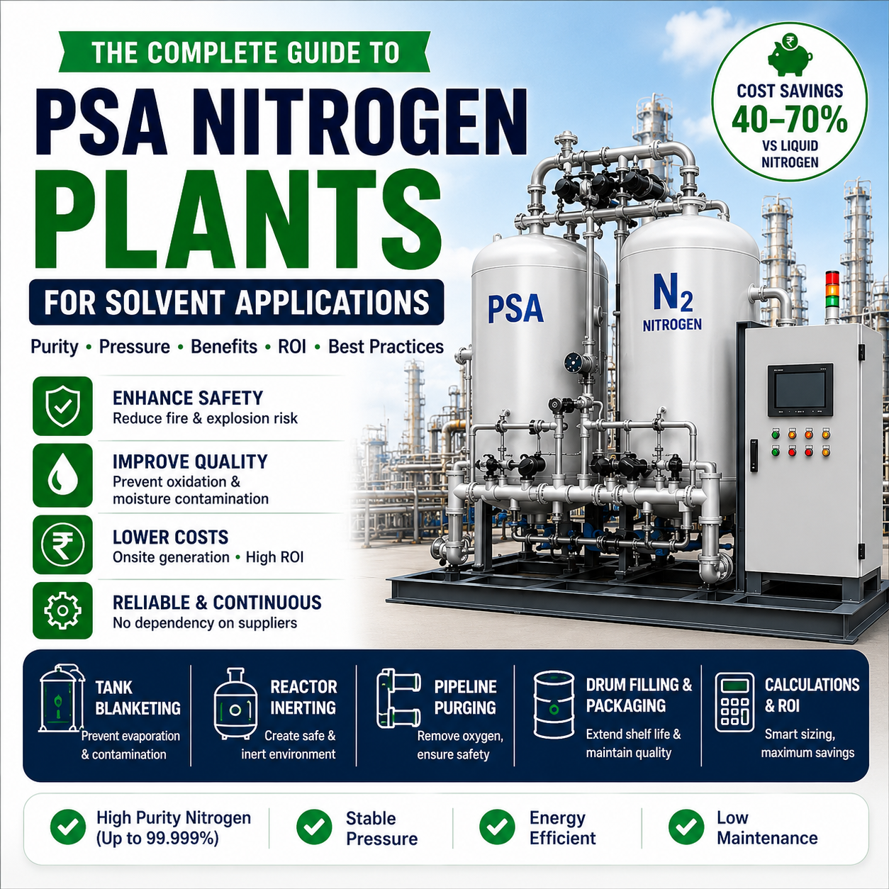 PSA Nitrogen Plants for Solvent Applications: Complete Guide to Purity, Pressure, Benefits, Calculations & Best Practices psa nitrogen plant solvent applications guide.jpg